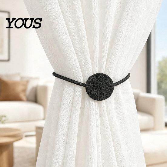 Decorative Curtain Tiebacks Magnetic Tiebacks, Modern Rope Tie Backs, Quick Fix Ties Drapes Holdbacks for Home Indoor Bedroom Office Adjustable