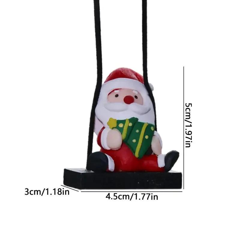 Cute Santa Claus Decoration Car Hanging Ornaments Auto Rearview Mirror Pendant Swinging Automobile Interior Styling Accessories