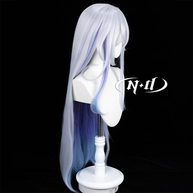 ND Genshin Impact Skirk Cosplay Wig Heat Resistant Synthetic for Comic Con Theme Party High Quality Kanekalon Cosplay Hair Wig