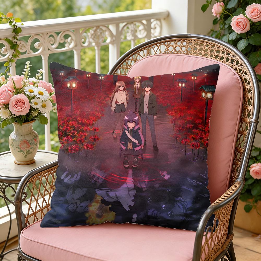 Dark GGathering Anime Cushion Cover Soft Plush Throw Pillow Cover DoubleSided Decorative Cushion Case Sofa Bedroom Home Decor