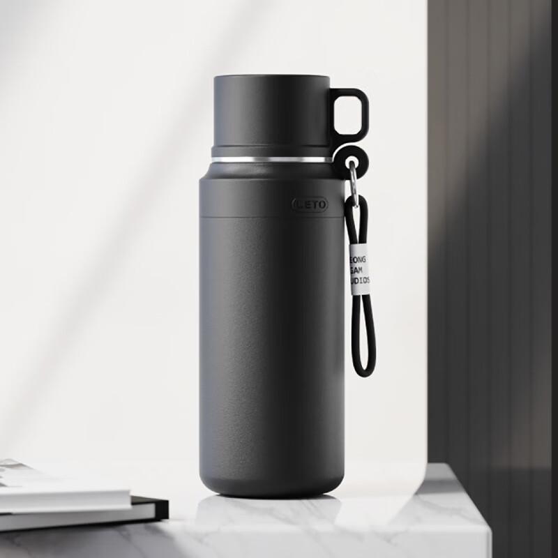 YOTU 800ml Black Double-Layer Stainless Steel Stewing Teapot