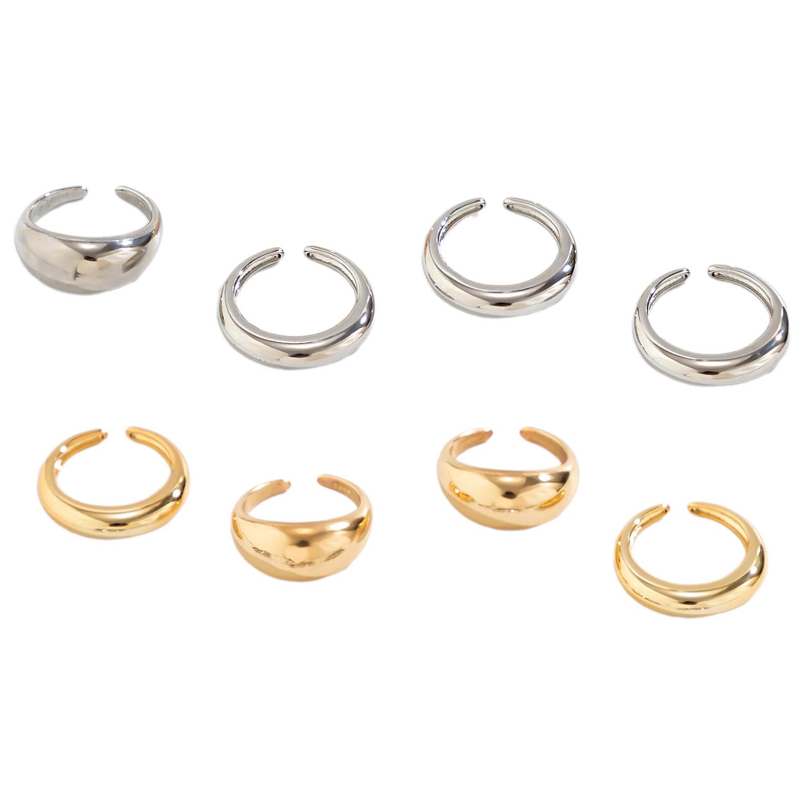 

8 Pieces Dating Rings Open Rings Adjustable Finger Rings Geometric Open Rings Finger Jewelry Suitable for Party Daily