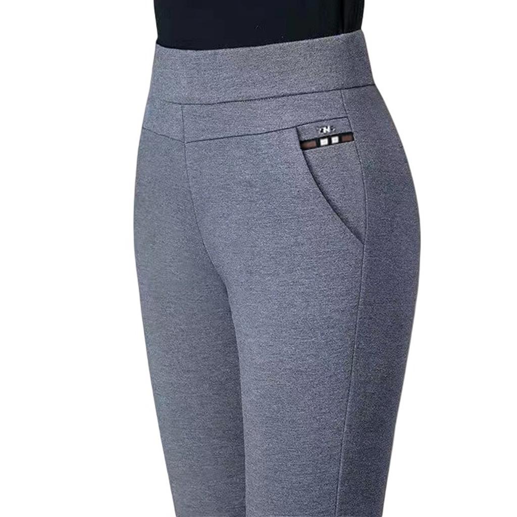 Women's Pants Elastic High-waisted Bottoming Pants Elastic Thin Outwear Versatile Casual Pants