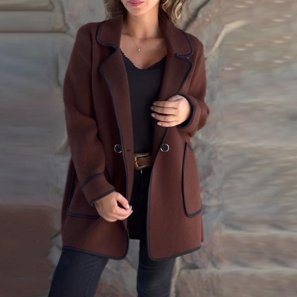 Dámské jednobarevné tričko s dlouhým rukávem a kapucí, lehká bunda, kabát na zimu a podzim