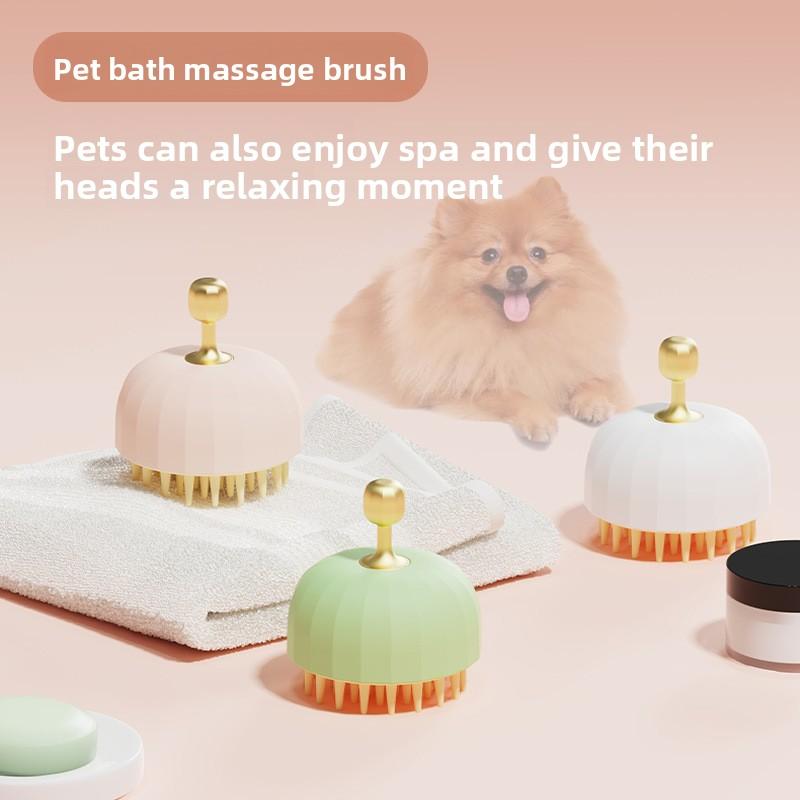 Escova de Banho de Silicone para Animais de Estimação, Escova de Limpeza Universal para Gatos e Cães, Suprimentos para Animais de Estimação, Luvas de Massagem e Esfoliação, Maravilha do Banho
