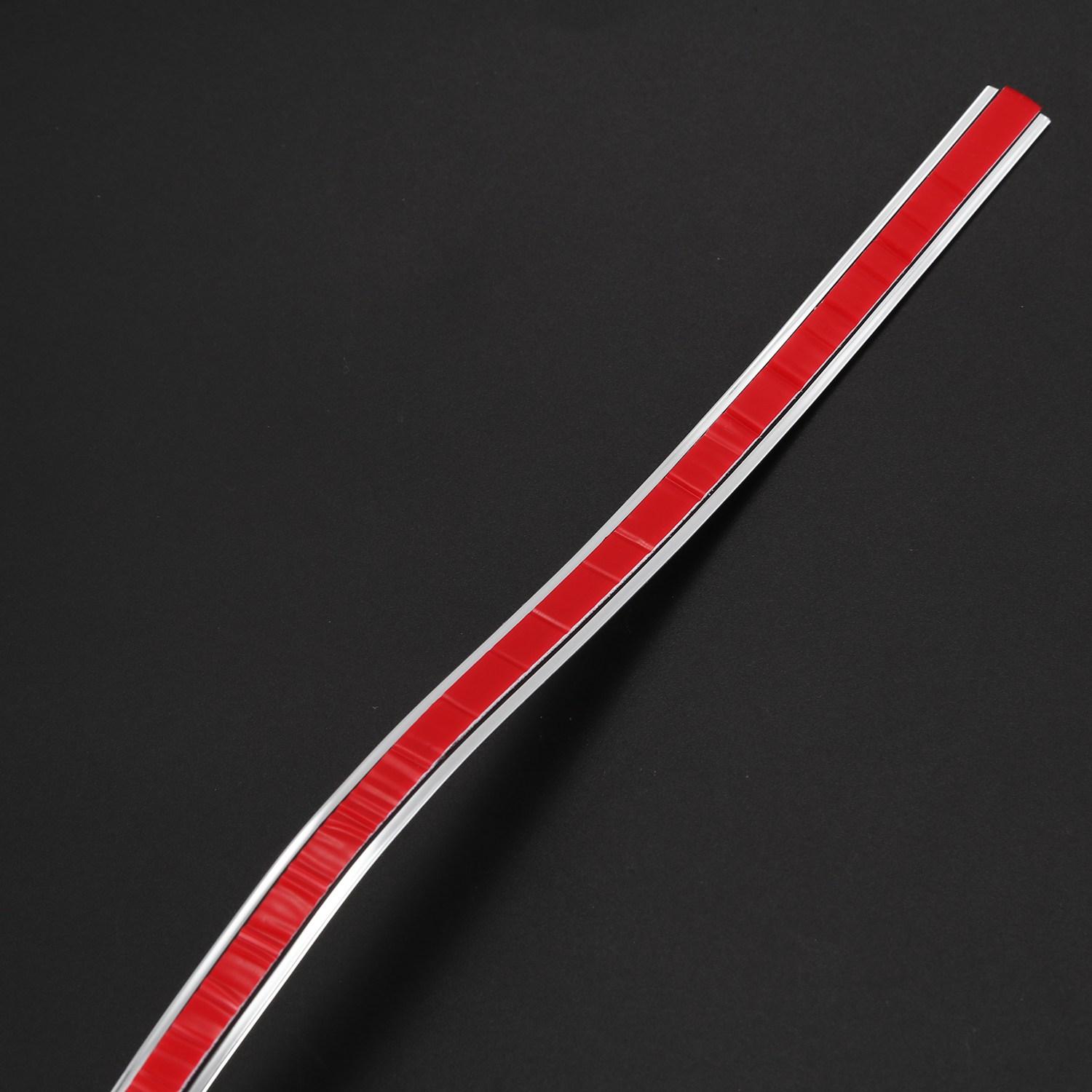 3M Silver Car Grille Exterior Chrome Styling Decoration Moulding Trim Strip 12Mm