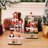 Durable Nature Wood Desktop Christmas Wooden Plaque | Santa Claus & Tree Design |  Easy Assemble Festive Xmas Decoration