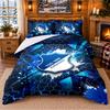 Ensemble de literie imprimé 3 pièces Motif TSG Hoffenheim FC Drap de lit Taie d'oreiller Pour la décoration de la chambre