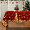 Christmas Tablecloth Snowman Reindeer Holiday Dining Table Cover Dustproof Festive Xmas Party Home Decoration