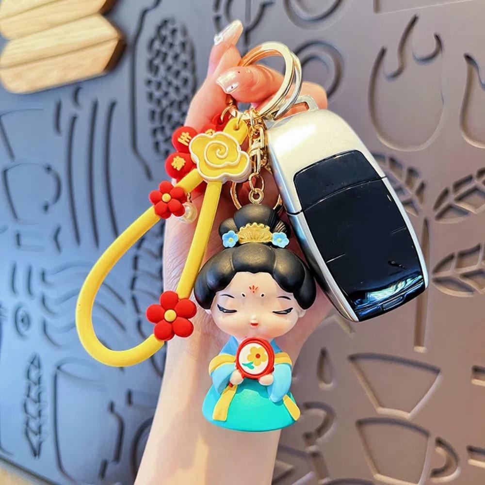Decoration Cartoon Dolls Pendant Bag Hanging Car Key Ring Creative Chinese Style Keychain  Girls