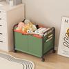 Multifunctional Children's Toy Storage Trolley with Wheels