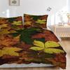 3pcs Autumn's Palette Printed Quilt Set, Includes 1 Quilt Cover and 2 Pillowcases