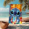 Custom Name Ultra-Soft Beach Towel with Stitch Theme,Ideal for Pool - Camping, Diving - Perfect Travel Essential, Vibrant Beach Towel.