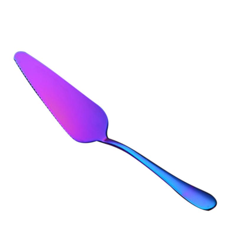 Colorful Stainless Steel Serrated Edge Cake Server Blade Cutter Pie Pizza Shovel Cake Spatula Baking