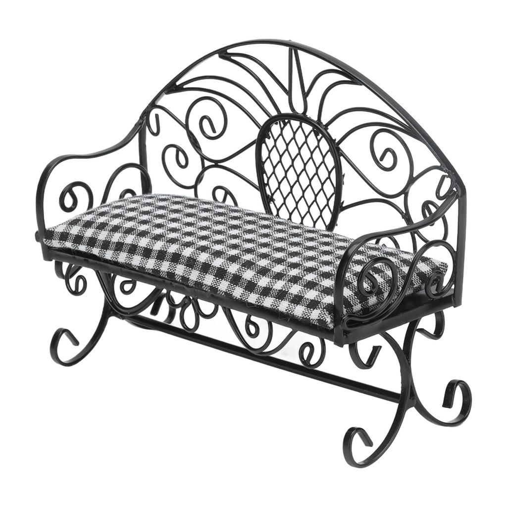 Miniaturbank Feine Verarbeitung Schön gestaltet Niedliches Aussehen 1:12 Miniaturmöbel