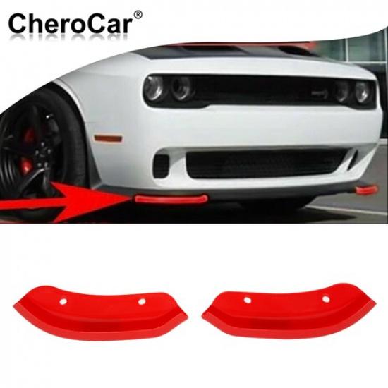 2X Front Splitter Bumper Lip Protector Decro Cover for Challenger SRT Hellcat
