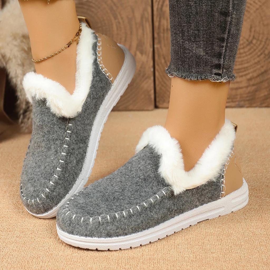 Stivali da Neve da Donna Tendenza Outdoor Stivaletti da Passeggio da Donna Scarpe Casual Calde Firmate da Donna Nuovi del 2025 Scarpe in Cotone Peluche Corto