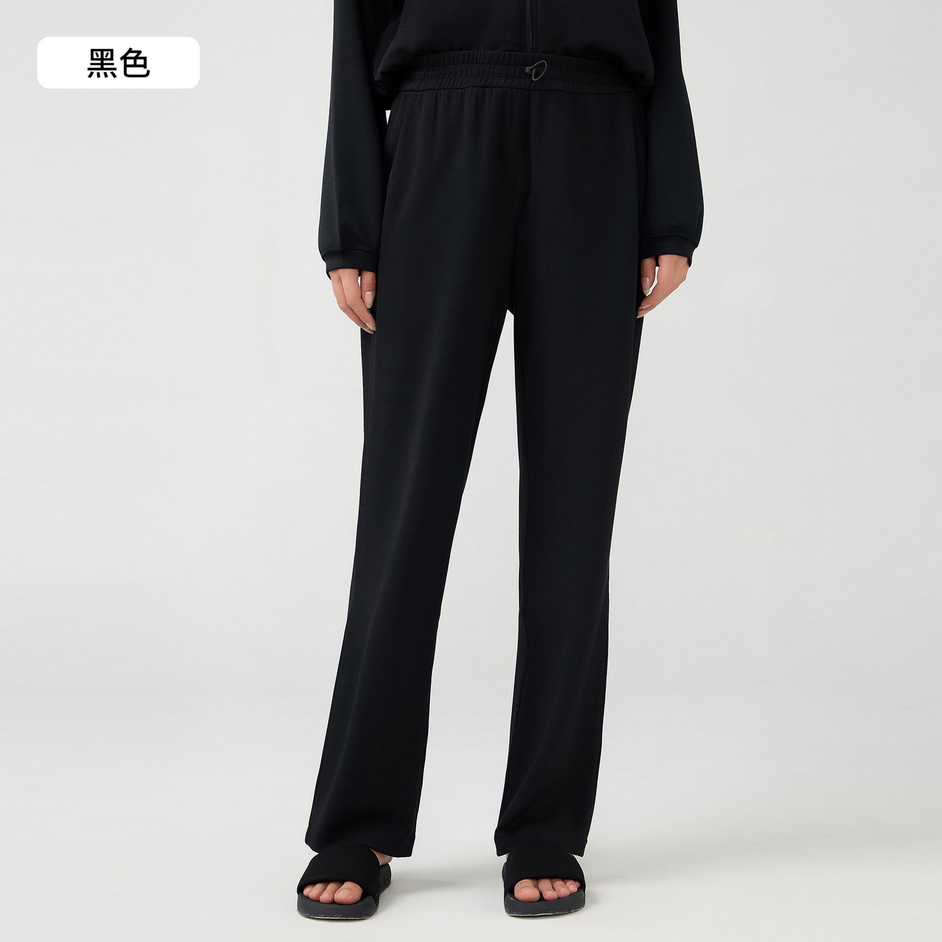 

Новые свободные широкие брюки женские осенне-зимние повседневные для работы универсальные прямые брюки для бега на открытом воздухе спортивные брюки 12 чёрный