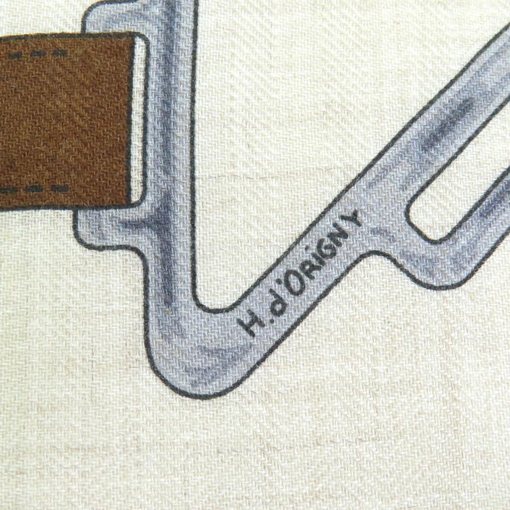 Exzellenter HERMES Schal Rechteck 63x70,9"" Tattersall Kaschmir Damen Gebraucht