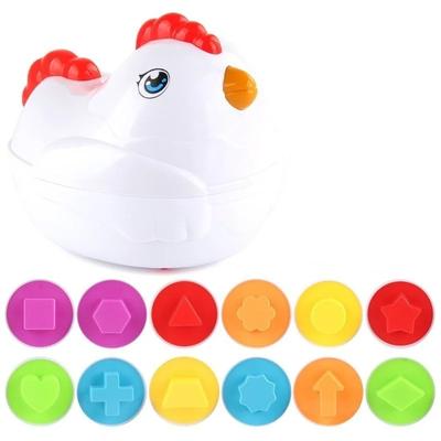 12 Matching Eggs Sensory Baby Toys Easter Eggs Chicken Colors Shapes Sorter Learning Educational Toy for Kids Gifts