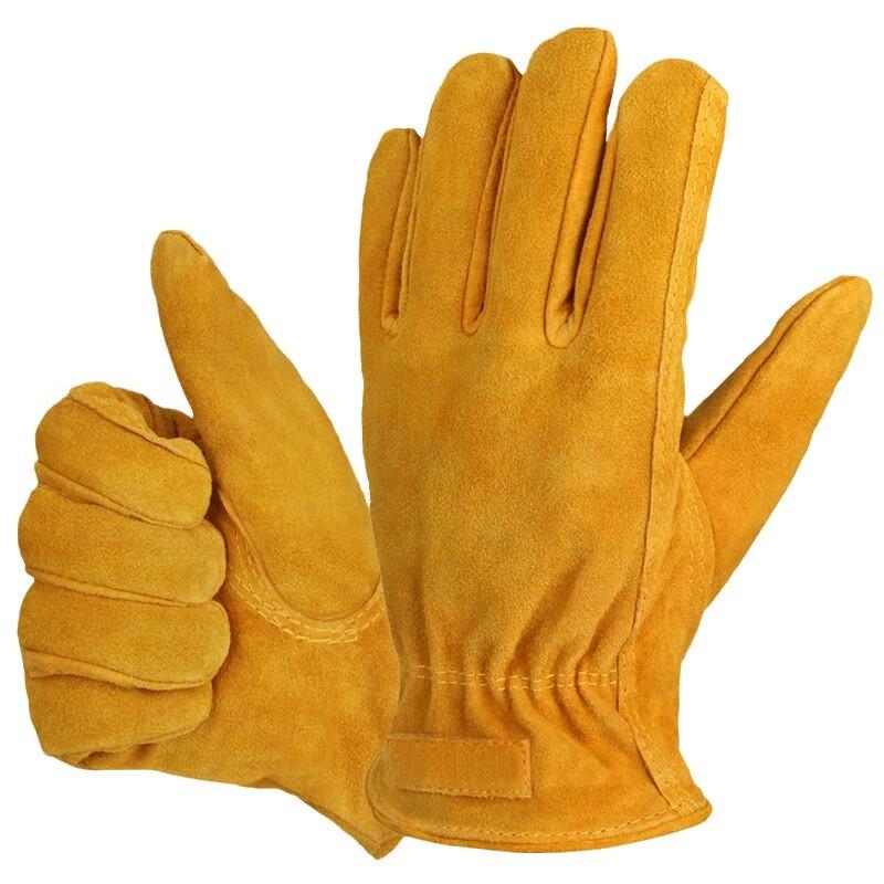 OLOMM Cowhide Beekeeping & Multi-Purpose Work Gloves S-XL