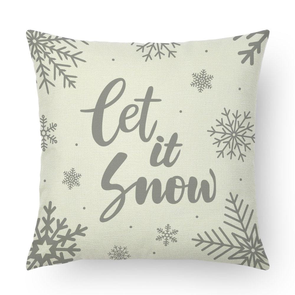 Christmas Imitation Linen Pillow Case Home Decoration Pillow Four-piece Set Sofa Cushion Cover Bedroom Pillow