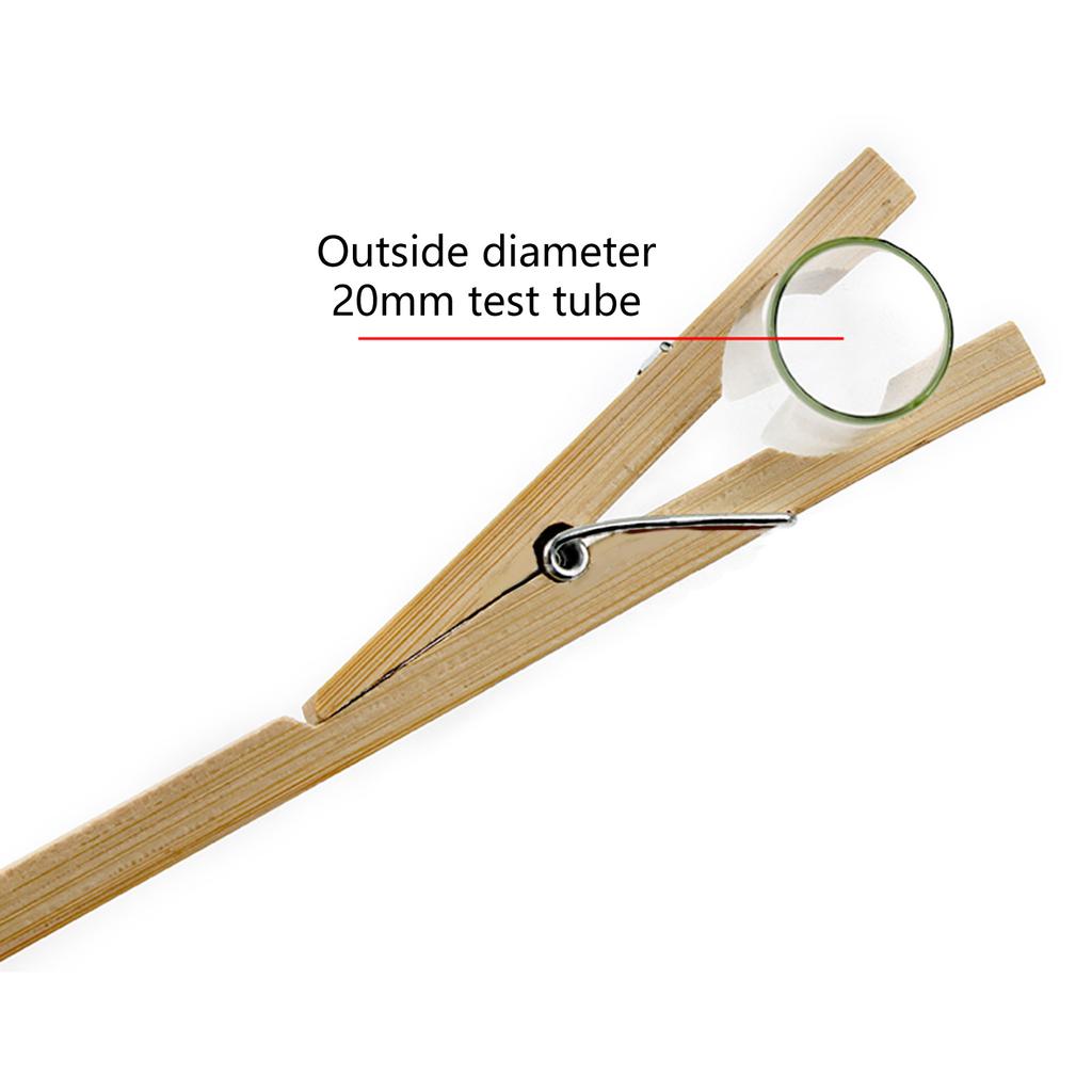 Test Tube Clamps Pack of 10 Wood Test Tube Clip Clamps Holder Set School Laboratory Equipment for 10-20mm Test Tube