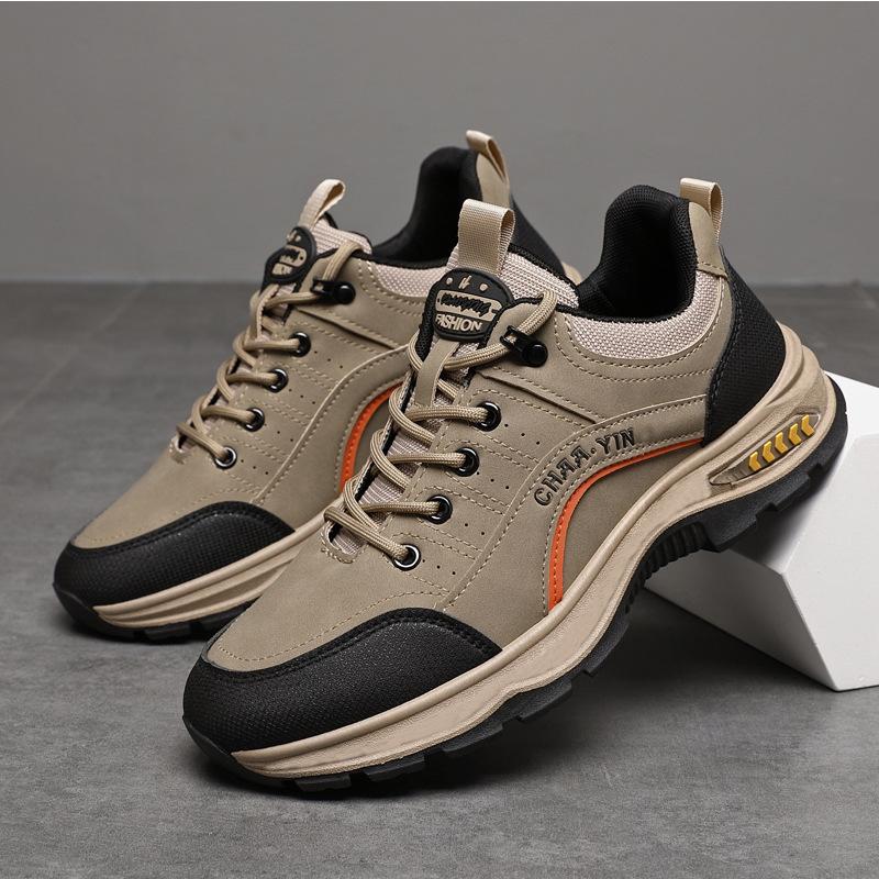 Non-slip Men's Shoes New Breathable Outdoor Casual Shoes Soft Sole Wear-resistant Work Shoes Comfortable Lace-up Sports Shoes Men