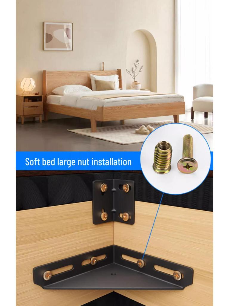 Thickened Large Triangle Soft Bed Corner Bracket - Right Angle Fixed Iron Frame Support