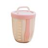 650ML Picnic Salad Box Fruit Cup with Fork Double-Layer Quick-Draining Leak-Proof Compact Sealed Food Storage Containers for Travel Picnic Camping
