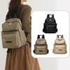 Casual Nylon Backpack Purse with Multiple Front Zipper Pockets Top Handle Everyday Daypack for Women