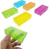 5 PCS Clear Colorful Battery Storage Case Holder Organizer for 18650, Battery Storage Case for 18650 or CR123A Battery