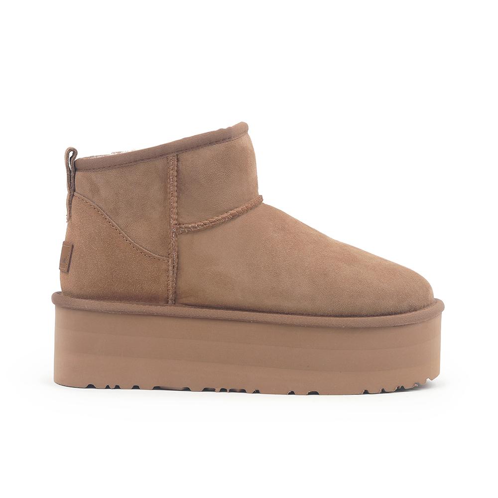 Oz Ugg Wear Adult Classic Platform Ultra Mini Boots 5Cm Brown