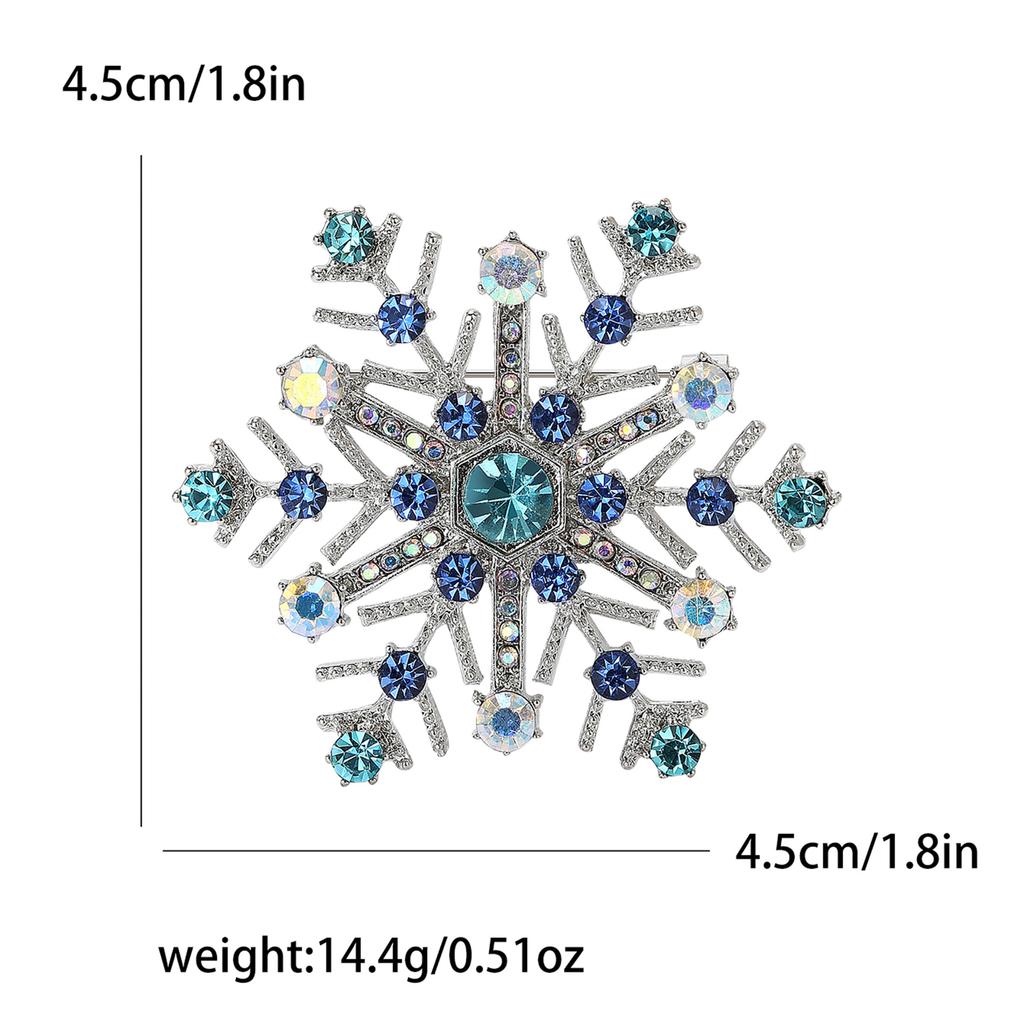 High-Grade Alloy Rhinestone Snowflake Brooch Beautiful Fashion Women'S Suit Cardigan Corsage Jewelry Pin