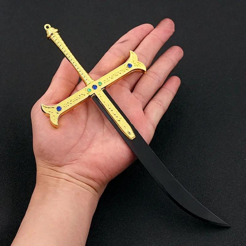 Anime surrounding Premium Dracule Mihawk's Sword Model Toy, 24cm/9.44 inches Zinc Alloy Metal, Non-Sharp, Perfect  for Collector