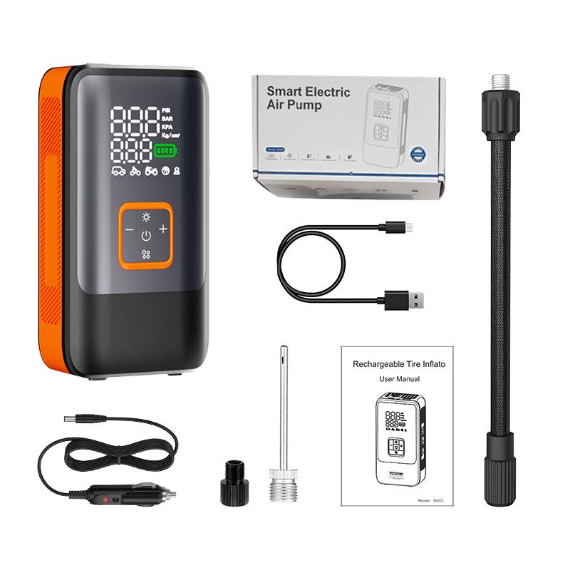 

Новый интеллектуальный цифровой дисплей двухцилиндровый воздушный насос 12000 мАч для грузовиков, внедорожников, автомобилей, портативный беспроводной автомобильный быстрый воздушный насос 50 л/мин чёрный