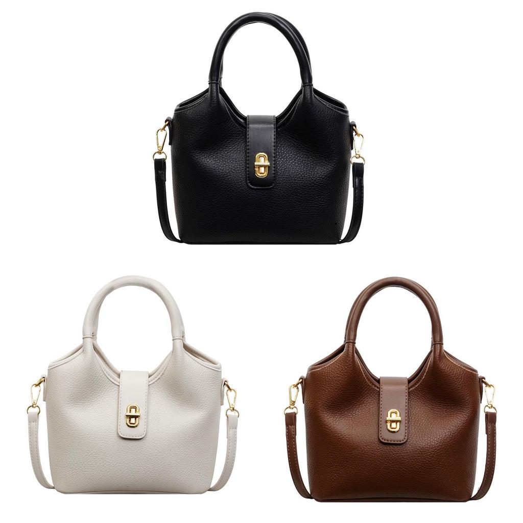Sophisticated Pu Water Bucket Shoulder Bag With Lined Interior For Womens Casual Outfits
