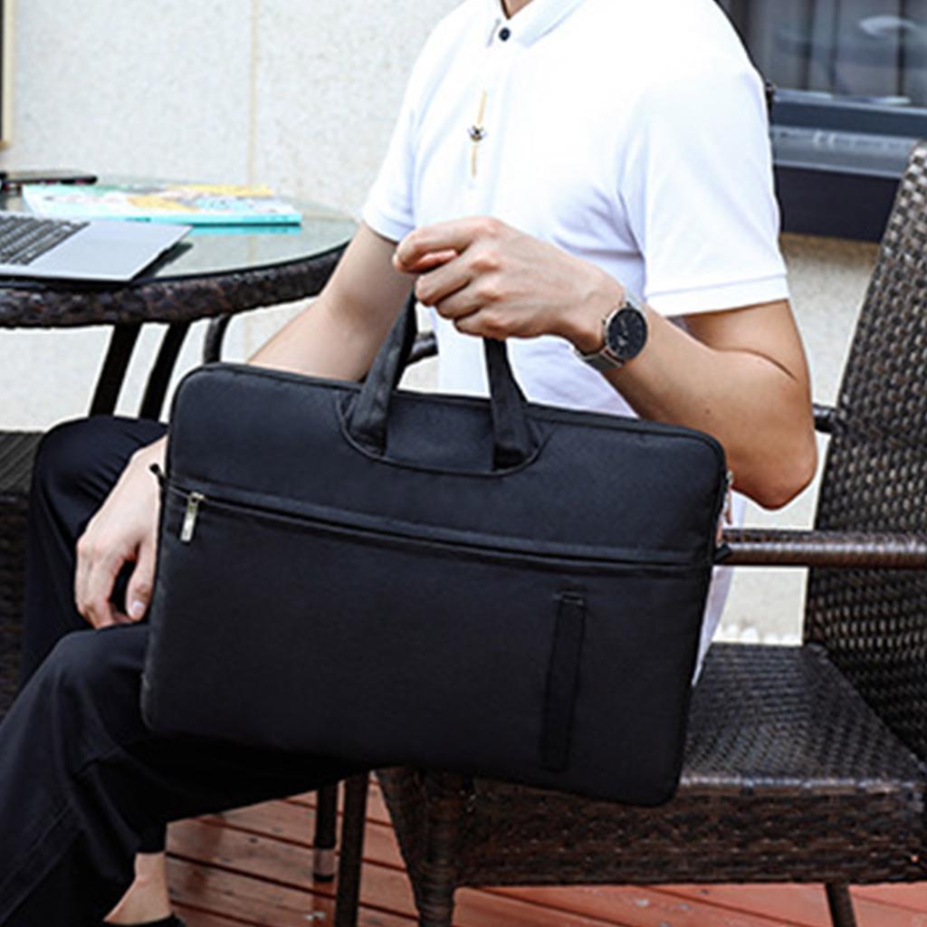 Protective Carrying Case Notebook Handbag Oxford Cloth Laptop Computer Bag with Shoulder Strap Splash-proof Portable