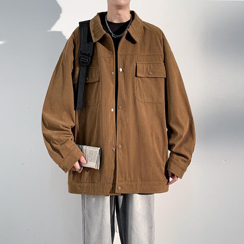 Work Jacket for Men's Spring and Autumn Men's Loose Jacket for New American Spring Casual Clothes