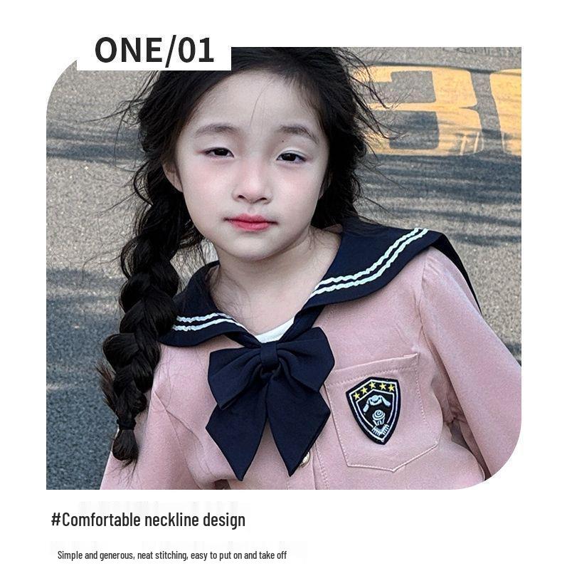 Girls' Academy Style Skirt Set - Spring/Autumn 2025, Princess Style Outfit for Middle & Large Children