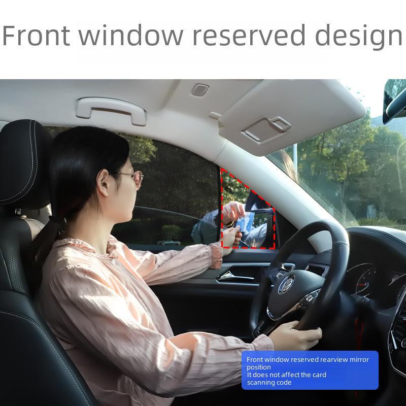 Magnetic Mesh Car Sunshade: Heat-Insulating Sun Protection Cloth