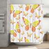Modern Butterfly Printed Shower Curtain Waterproof Fabric Bath Decoration 72X84 Inches Size