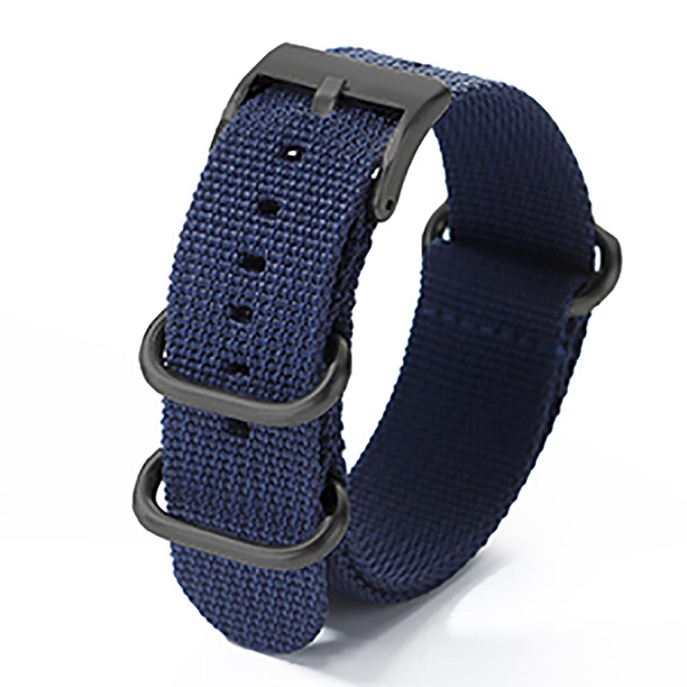 Fashion Ribbed Nylon Watchband Replacement Bracelet Men Women Nylon Watch Band With Silver Pin Buckle 20mm 22mm Universal Strap