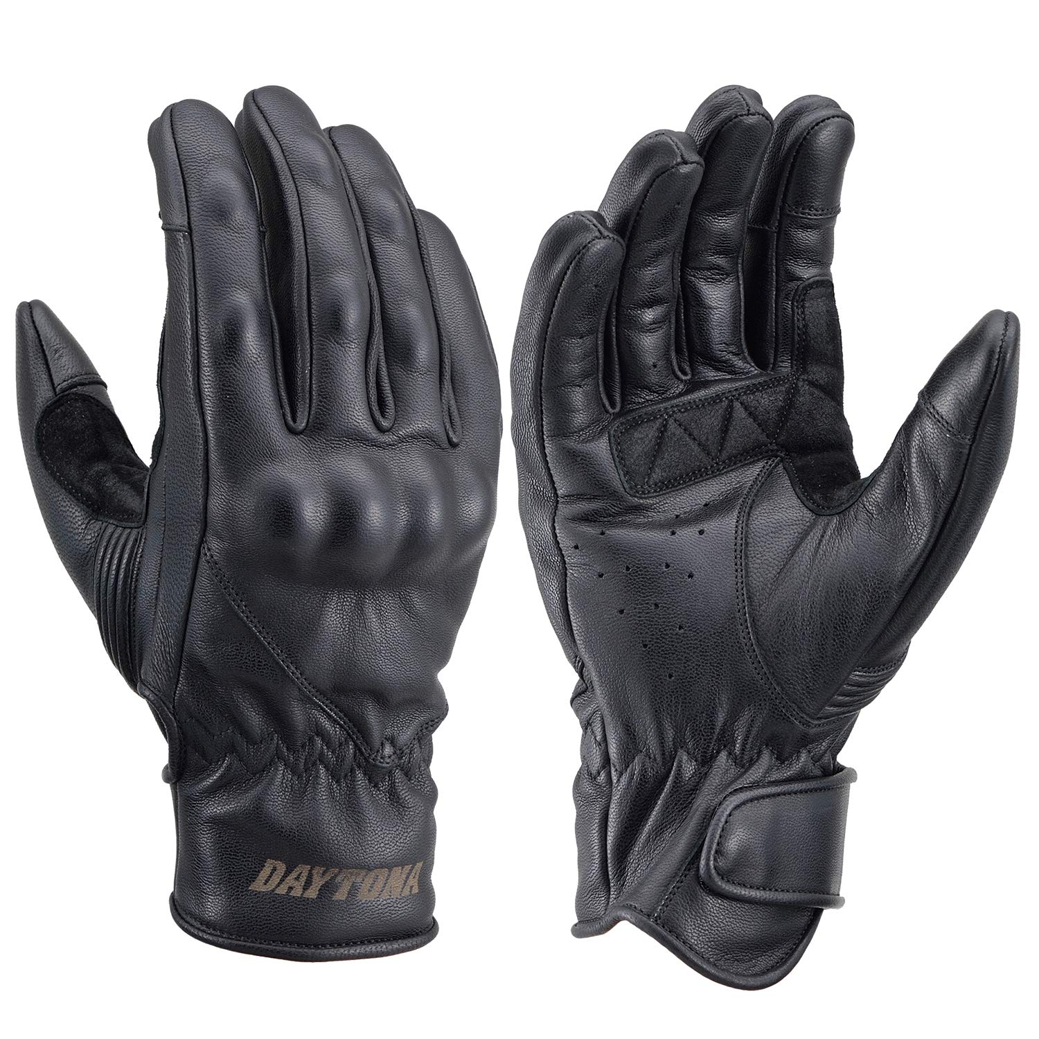 

Daytona Motorcycle Leather Smartphone Soft Vintage Line Size 19562 Gloves, (Goat Leather), Spring, Summer, Autumn, Winter, Compatible, Protector, чёрный