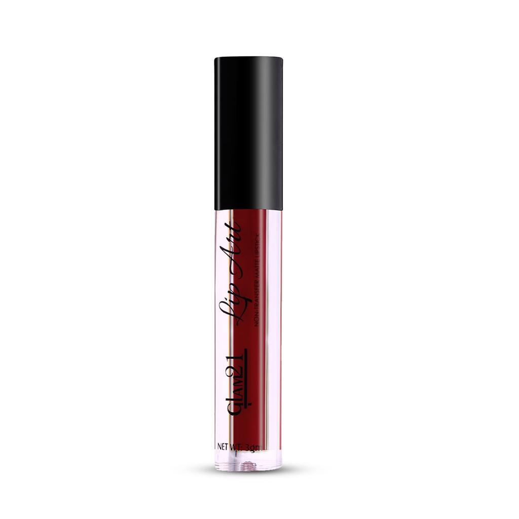 Glam21 Lip Art Non-Transfer Matte Liquid Lipstick | Lightweight, Long-Lasting | Waterproof & Smudge-Proof Lip Colour | Intense Pigment | 3gm -Urba