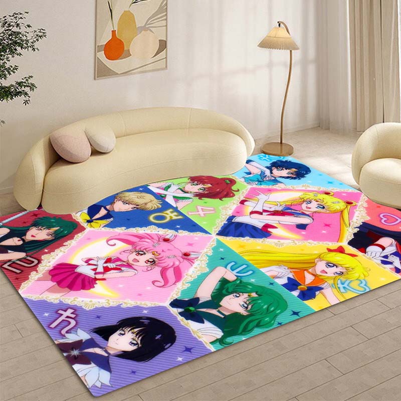 The New 2026 Pretty Guardian Sailor Moon Rug Is Suitable for Home Décor In Game Rooms, Bedrooms, Living Rooms, Sofa Areas, and