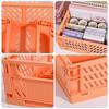 1pc Organizing Storage Baskets Case Folding Student Desktop Basket Tape Stationery Plastic Foldable Container Storage Box