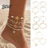 Water-friendly Anklet Beach for Women Starfish Shell Fish Tail Pendant