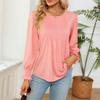Women's  Long Sleeve Shirts Solid Color Fall Fashion Basic Slim Fit Soft Sexy Tops