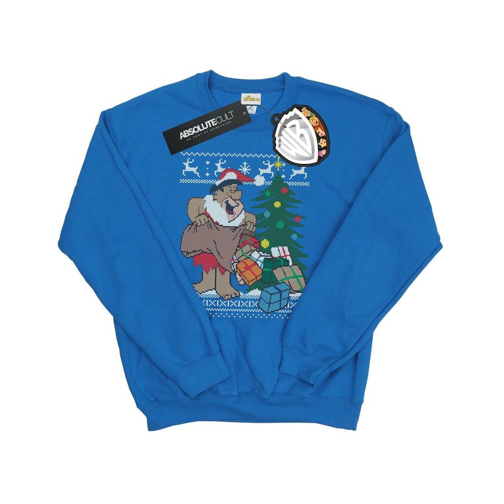 The Flintstones Mens Christmas Fair Isle Sweatshirt